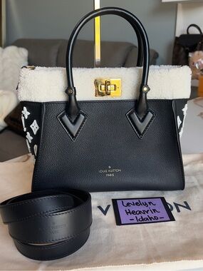 Authentic Louis Vuitton Onmyside PM Monigram Tuft Noir/Blanc